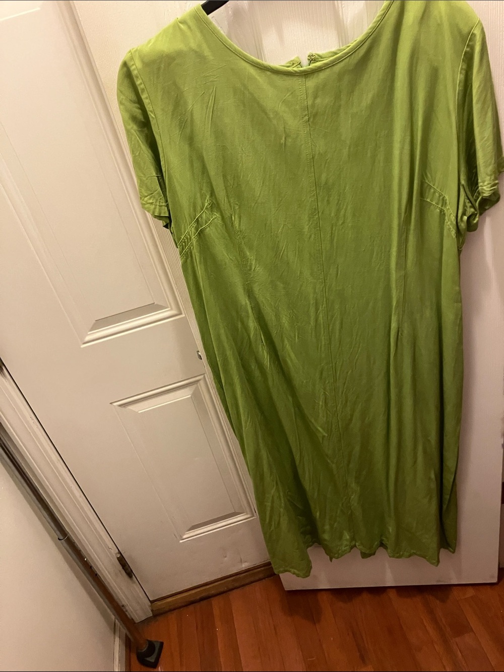 Ashley Stewart Lime Green Short-Sleeve Maxi Dress